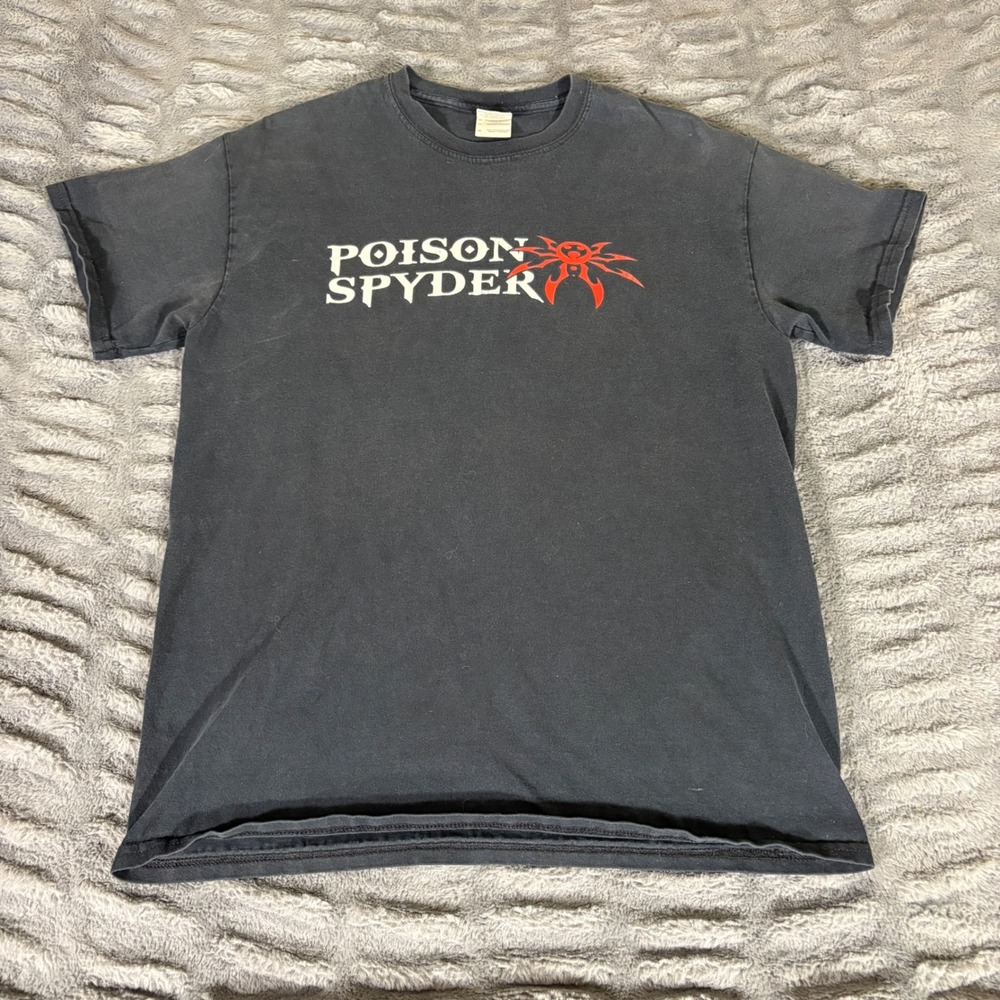 Poison Spyder Customs Off-Road Graphic T-Shirt Mens Medium Black Gildan Cotton
